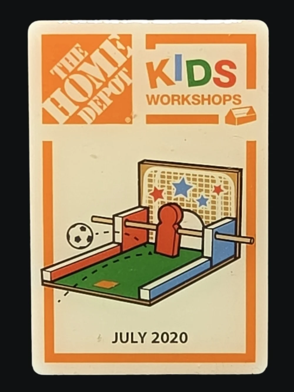 2020 Home Depot Kids Workshops Lapel Pin - Tabletop Soccer Game